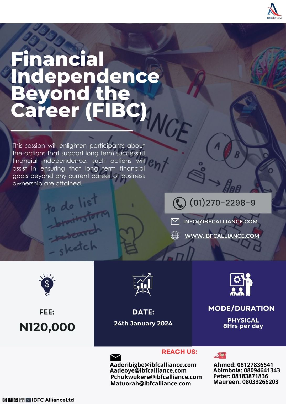 Financial Independence Beyond the Career (FIBC) 